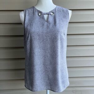•Christopher & Banks• Sleeveless Patterned Neutral Blouse - Size Small
